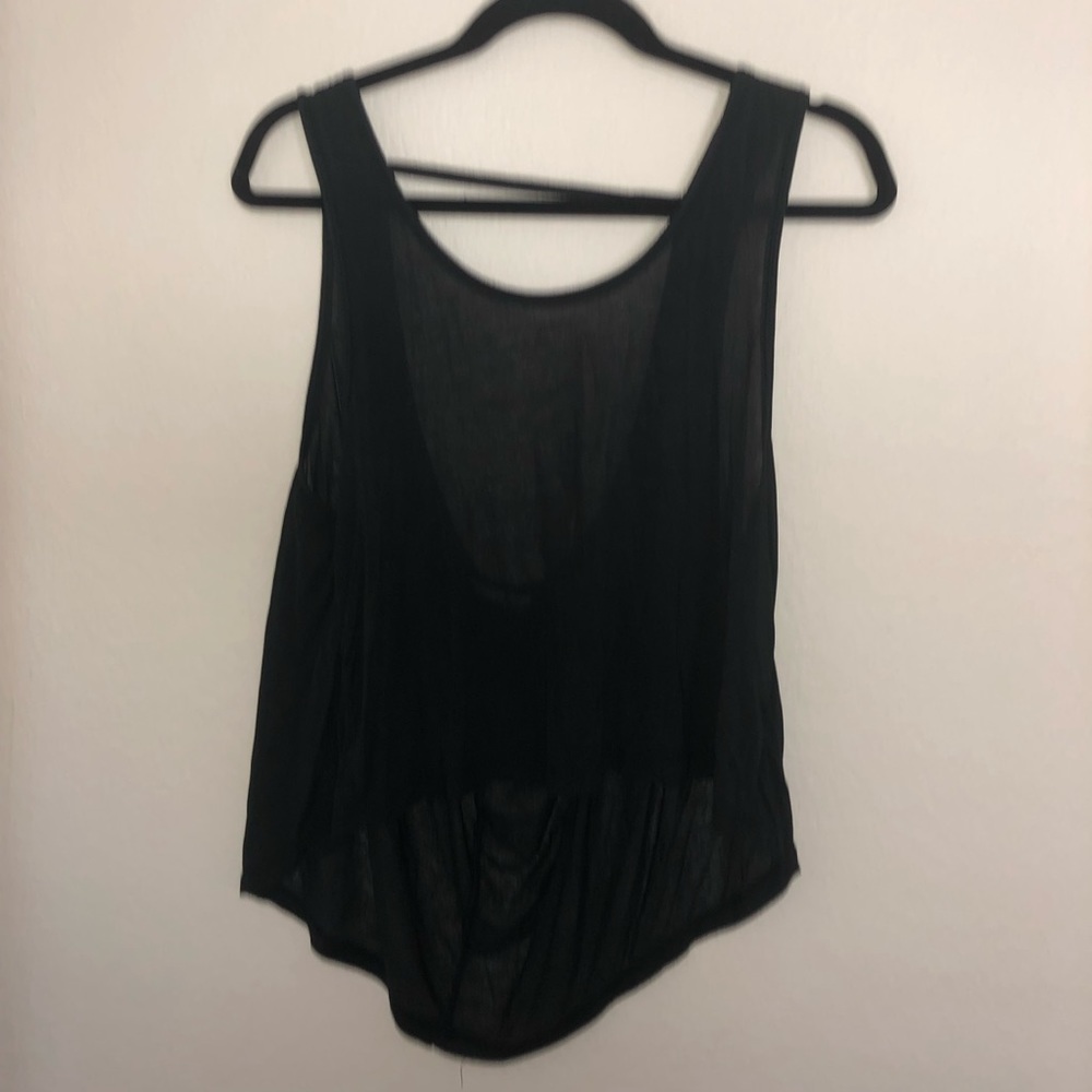 Brandy Melville Black Open Back Tank OSFA VGUG